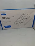 Trond Prime X Black Surge Protector Power Strip 22 Outlets + 4 Usb 5FT Flat Plug. Fixed Price $37.00.