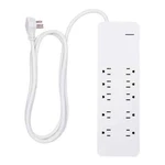 10-OUTLET Surge Protector, 2480J, 6FT Cord, White. Fixed Price $14.99.