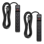 Dewenwils 2-PACK 10FT Power Strip Surge Protector, 6-OUTLET Foot, Black. Fixed Price $57.85.