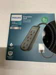 Philips Home Power Elite Extension Cord With Surge Protection 8FT Black 2A10. Fixed Price $24.65.