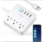 Gosund Smart Power Strip Plug White 3 Usb Charging Port For Alexa Google Home. Fixed Price $5.00.