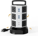 Power Strip Tower Surge Protector Jackyled 12 Outlets 6 Usb Charging Station. Fixed Price $79.99.
