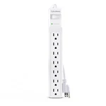Cyberpower CSB706W 7-OUTLET Essential Surge Protector With 6' Cord, White. Fixed Price $38.05.