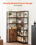 6 Tier Corner Bookshelf, 70" Tall Bookcase With Storage Cabinet, Office. Fixed Price $211.98.