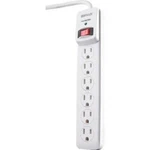 (2)-WOODS 6-OUTLET 900J White Plastic Surge Protector Strip W/3 Ft. Cord 41497. Fixed Price $48.89.