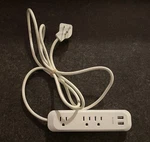 Gerass Usb Power Strip 3 Outlet 2 Ports Prong Flat Wall Mountable Plug. Fixed Price $18.74.