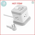 Power Strip With Usb, Fdtek Flat Plug Extension Cord 4 Outlets And 3 USB(1. Fixed Price $22.60.