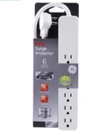 6-OUTLET Surge Protector, Ft Extension Cord, 620 Joules, Power Strip,. Fixed Price $14.99.