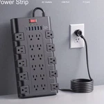 Super Danny 22-OUTLET Surge Protector Power Strip W/ Usb-a Usb-c 6.48FT Black. Fixed Price $55.99.