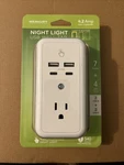 Night Light Wall Tap W/7 Ac Outlets Usb-a & Usb-c Ports 540J Surge Protection. Fixed Price $26.00.