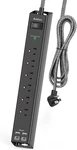 Surge Protector Power Strip 6 Outlet 4 2 Usb-c Flat Plug Wall Mount 5FT Cord. Fixed Price $25.99.