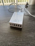 Pisen Usb Fast Charger, 40W 6 Port Type Charging Station Hub. Fixed Price $12.99.