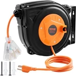 Vevor Retractable Extension Cord Reel, 30 Ft, Heavy Duty, NAE-B10 Black/orange. Fixed Price $88.75.