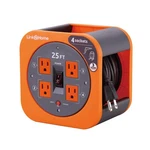LINK2HOME Cord Reel 25 Ft. Extension 4 Power Outlets 16 Awg Sjt Cable.. Fixed Price $65.23.