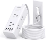 One Beat 10FT Extension Cord With Multiple Outlets,flat Plug Power Strip Surge. Fixed Price $21.23.