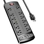 Power Strip, Alestor Surge Protector With 12 Outlets And 4 Usb 6 Ft, Black. Fixed Price $23.83.