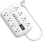 Short Extension Cord Ft, Small Power Strip Flat Outlet WHITE-1FT. Fixed Price $28.88.