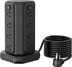 Surge Protector Power Strip Tower With 16 Outlets 4 Usb - 15 Ft Cord, Black. Fixed Price $59.27.