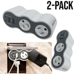 2 Powercurve Mini Surge Protector Rotating Ac Outlets, Usb, 306JOULES. Fixed Price $29.95.