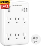 Usb Wall Extender With On Off Switch, Surge Protector OUTLET,6 Ac Multi-p. Fixed Price $28.78.