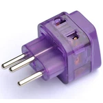 Travel Adapter Power Plug For Us To Switzerland Type J Purple 2-PORTS + Surge. Fixed Price $11.89.