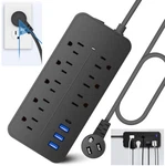 Lot Wall Mountable Usb Surge Protector Power Strip With Ports 8 Outlet Plugs. Fixed Price $59.95.