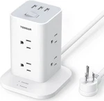 Tessan Power Strip Tower Surge Protector, 6 Feet, 1875W, White. Fixed Price $43.79.