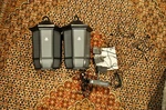 Acoustic Research WS2PK63 Speakers Lantern 2X Black W/transmitter + Adapter. Fixed Price $80.00.