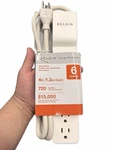 Belkin 6-OUTLET Surge Protector 720J 4FT Cord 15A 1800W White BE106000-04. Fixed Price $5.00.