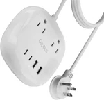 Ceptics Compact Travel-sized Usb Power Strip With Surge Protection, Grounded Dua. Fixed Price $21.95.