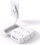 Surge Protector Power Strip, Hanycony Extension Cord With Multiple Outlets, 5 Ft. Fixed Price $18.58.