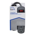 Home Plus 2 Ft 4-OUTLET Gray Power Strip. Fixed Price $27.97.