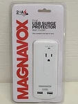 Magnavox Dual Surge Protector Wall Outlet 2.1A, Ac 120V-60HZ. Fixed Price $9.99.