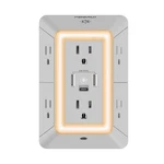 Powrui Power Strip Surge Protector - 6 Ac Outlets With 3 Usb Ports 2U1C, Grey. Fixed Price $45.56.