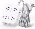 Surge Protector Power Strip - Hanycony 8 Outlets 4 Usb (2 C) Charging Ports,. Fixed Price $22.95.