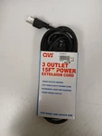 Qvs 15FT Power Extension Cord With 3 Outlets, Black. Fixed Price $8.99.