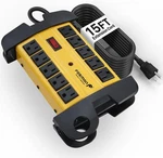 Fosmon 15FT Heavy Duty Metal Power Strip With 10 Outlets & Surge Yellow/black. Fixed Price $44.76.