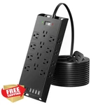 Kakyanill Surge Protector Power Strip 20 Ac 8 Usb 10FT Cord. Fixed Price $84.99.