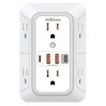Jcblaon Multi Plug Outlet Surge Protector, Wall Charger With White PD20W 1PC. Fixed Price $25.40.