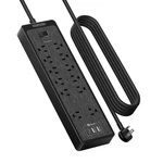 Ntonpower 15 Extension Cord, Flat Plug Surge FT-12 Outlets, Black. Fixed Price $62.96.