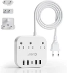 European Plug Adapter, Unidapt To Power Strip For Eu/uk/us With .... Fixed Price $30.99.