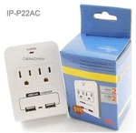Cablesonline, 2-OUTLET 90-JOULES Wall Tap W/ Dual-usb 2.4AMP Charging Ports. Fixed Price $8.95.