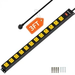 12 Outlet Long Power Strip, 3FT Cord, 2100 Joules Surge Protector, Wide Sp. Fixed Price $58.78.