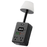Lamp & Power Strip With Digital Clock, 4 Outlets 5 Usb Ports (2 ), Dimmab.... Fixed Price $24.55.