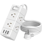 5FT Outlet Extender Power Strip - Tcstei Flat Plug Extension Cord With 6 Outl.... Fixed Price $17.86.