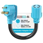 Circlecord Nema To Adapter Cord, Amp TT-30P/L14-30R, Blue. Fixed Price $43.20.