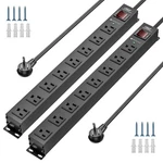 2-PACK 6-8 Outlets Heavy Duty Power Strip Surge Protector 2100J 6FT Cord. Fixed Price $48.99.