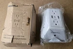 Powrui AHR-508 6 Ac Outlets 2 Usb Ports Surge Wall Charger 3 Sided White. Fixed Price $12.99.