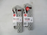 2 Power Strips, Hft 6-OUTLET Heavy Duty, Model #64144. Fixed Price $17.95.