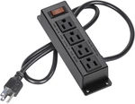 Wall Power Outlet Strip 4 Mountable With Switch 3FT. Fixed Price $20.50.
